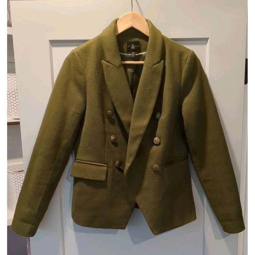 Jules & Leopold Womens Green Button Double Breasted Blazer Size Small